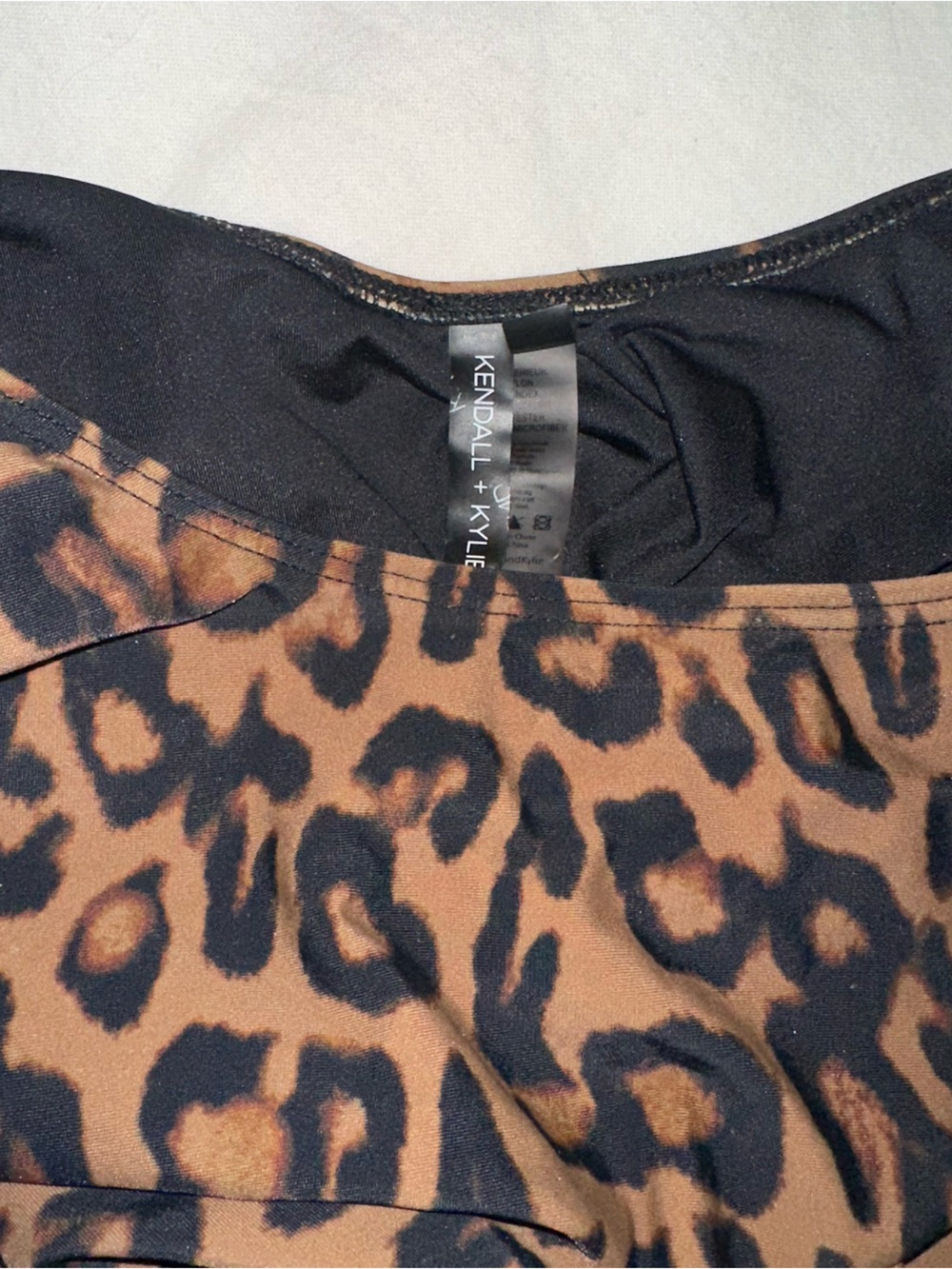 Kendall & Kylie Leopard Print One-Piece Swimsuit - Brown/Black - Picture 3 of 4